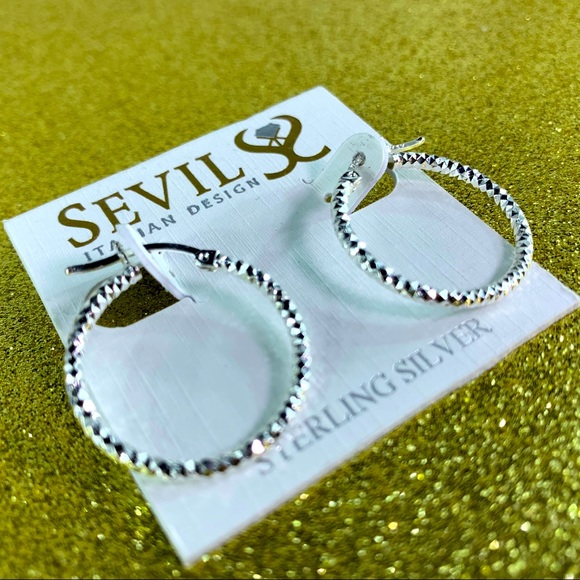 Sevil Italian Design Hoop Earrings - Picture 2 of 8